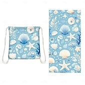 abordables ensembles de serviettes de plage-Serviettes de piscine à séchage rapide, serviettes de plage absorbantes 2 en 1, serviettes de camping pliables dans un sac de rangement, pliables, pour piscine, salle de bain, camping