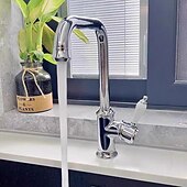economico Rubinetti per lavello-Rubinetto da cucina - Monocomando un foro Galvanizzato Estraibile / Abbassabile Set centrale Retrò Vintage Kitchen Taps