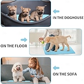 abordables Tapis de Refroidissement-Tapis rafraîchissant pour chien - lit rafraîchissant instantané pour chien &amp;chats non toxiques &amp;tapis rafraîchissant antidérapant lavable en machine pour l&#039;intérieur &amp;utilisation en voyage