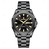 economico Orologi al quarzo-Orologio da polso di lusso da uomo, impermeabile, luminoso, con settimana e data, originale, in acciaio inossidabile, sportivo, al quarzo, da uomo.