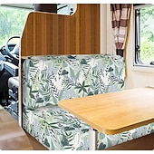 economico Copridivano-Copricuscini per dinette per camper, in seta di latte stampata, elasticizzati per tutte le stagioni, per camper - Coprisedili per furgoni da campeggio e divani per una protezione comoda e duratura