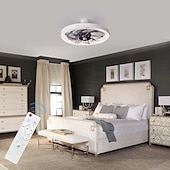 cheap Light Bulbs-1 Pc E26/27 Socket Ceiling Fan Light Remote Control Three Color Adjustable Wind Speed Timing Adjustable Dining Room Bedroom Living Room Ceiling Fan Light 100-240v