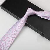 voordelige Herenstropdassen &amp; vlinderdassen-Voor heren Stropdassen Modieus Zakelijk Jacquard Gestreept Meetkundig Bruiloft Alledaagse kleding
