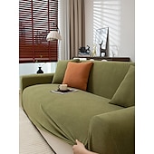 economico Copridivano-Copridivano jacquard da 1 pezzo, resistente all&#039;usura, elastico, in pelle scamosciata, tinta unita, di alta qualità, universale, per tutte le stagioni, spesso, antiscivolo.