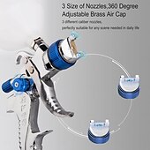 cheap Tool Accessories-Pneumatic Spray Gun Automotive High Atomization Spray Gun 10 Leave-in Pots Pressure Regulator Paint Spraying Tool 1.4/1 7/2.0mm
