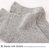 cheap Men's Socks-Men's 5 Pairs Multi Packs Socks Running Socks Casual Socks Black White Color Plain Vacation Sports &amp; Outdoor Daily Basic Medium Spring Fall Fashion Casual