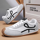 preiswerte Sneaker für Herren-weiße sportliche Herren-Sneaker mit roten und blauen Akzenten – lässig, leicht, ideal für einen aktiven Lebensstil und Outdoor-Aktivitäten