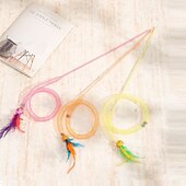 baratos Brinquedos Para Gatos-Brinquedo com Penas Brinquedo interativo com Removível Durável Exercício para animais de estimação Liberando Pressão Pet Training para Gatos Gatinho Interior Exterior Brinquedos Para Pet