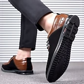 voordelige Casual Veterschoenen-Heren zwart-witte imitatieleren sneakers met sportief design – comfortabele en modieuze schoenen voor casual dagen, reizen en weekenduitjes