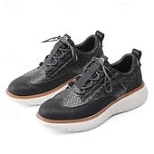economico Sneakers Casual-scarpe da ginnastica da uomo blu in maglia con lacci, design elegante e suola ammortizzata per camminare, correre e l'uso quotidiano