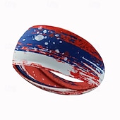 preiswerte Haarstyling-Zubehör-Stirnbänder mit amerikanischer Flagge für Männer, patriotisches gedrehtes Haarband in Rot, Weiß und Blau, dehnbares, sportliches Haar-Accessoire für den Unabhängigkeitstag der USA, den Gedenktag