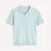 economico Polo classica da uomo-Per uomo Polo Maglione polo lavorato a maglia Affari Casuale Scollo a V Manica Corta Formale Tinta unica Novità Estate Tutte le stagioni Blu chiaro Cachi chiaro Nero Bianco Verde militare Caffè Polo