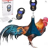 お買い得  動物のサポートとケア-電子計量家禽スケール、鶏計量バッグ、重量スケール付きホルダースリング、小動物の計量および持ち上げ用スリング、吊り下げ式鶏およびアヒルスケール重量スケールスリング