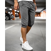 ieftine Pantaloni scurți de sudoare-Bărbați Pantaloni scurti de atletism Pantaloni Capri Pantaloni scurți de sudoare Pantaloni scurți de vară Buzunar Cordon Talie elastică Simplu Confort Respirabil Lungime gambă În aer liber Sport
