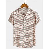 cheap Tops-Retro Vintage 1970s Shirt Disco Geometic Psychedelic Men&#039;s Halloween Carnival Music Festival Pride Parade Pride Month Adults&#039; Shirt