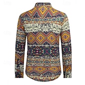 tanie Najfatalniejszy-Retro / vintage Boho 1970 Koszula Hipisowskie Niejednolita całość Psychodeliczny Strój na bal maskowy Męskie Halloween Karnawał taniec uliczny Impreza w stylu retro Festiwal Dla dorosłych Koszula