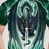preiswerte Jungen 3D Tiere-Dragonsword Skullblade Ruth Thompson-Alice Bessoni Jungen 3D Drachen T-Shirt Kurzarm Sommer Frühling Mode Basic Kinder 4-12 Jahre Rundhalsausschnitt Outdoor Casual Alltag Regular Fit