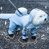 お買い得  レインコート-小型犬用レインコート &amp;レインシューズセット、Dリング付き反射犬用ジャケット、子犬用レインコートとレインブーツセット（小型犬用）