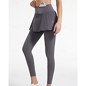 voordelige Vrouwenrokken en shorts-Dames Effen Tennisrok met legging Geplooid Zijzakken Sneldrogend Tennis Golf Augurkbal Kleding Onderlichaam Zwart Blauw Grijs Tenniskleding