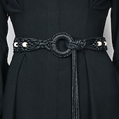 preiswerte Gürtel-Damen Gürtel Polyester Schwarz Kamel Beige Taillengürtel Straße Täglich Einfarbig