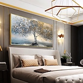 abordables peintures à l&#039;huile d&#039;arbre-Peinture à l&#039;huile originale faite à la main sur toile représentant un arbre de vie, art mural abstrait pour décoration intérieure, avec cadre tendu, sans cadre intérieur