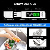 cheap Measuring Tools-Most Accurate So Far 4-in-1 Instant Read TDS Meter, Measures TDS, EC, &amp; Temperature (C/F) , Digital Water Testing Kit for Tap, Well, Pool, Hydroponics, Aquarium, RO/DI System White