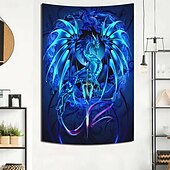 levne Tapiserie Blacklight-Ruth Thompson tapisérie pod černým světlem fosforeskující ve tmě glow party UV reaktivní trippy mlha závěsná tapisérie nástěnné umění mural pro obývací pokoj ložnici Dragonsword SEABLADE