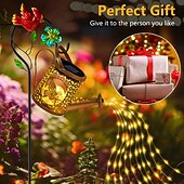 levne Zahradní osvětlení-1 ks venkovní solární krajinářské osvětlení vodotěsné kovové andělské světlo na láhev s vodou závěsné vodopádové dekorativní světlo duté projekční světlo nádvoří zahrada trávník cesta krajinářské osvětlení