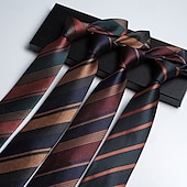 economico Cravatte e papillon da uomo-Per uomo Cravatte Moda Affari Jacquard A righe Ricevimento di matrimonio Abbigliamento quotidiano