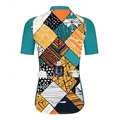 abordables Maillots de mujer-Mujer Maillot de Ciclismo Graphic Geométrico Manga Corta Bicicleta Maillot Camiseta con 3 bolsillos traseros Filtro Solar Resistente a los rayos UV Secado rápido Bandas Reflectantes Deportes Verde