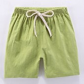 billiga Underdelar-Barn Pojkar Shorts Ensfärgat Mjukt Komfort Shorts Utomhus Grundläggande Svart Gul Vin Mid midja