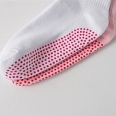 halpa Henkilökohtainen hoito ja terveys-3 paria pitäviä pilates-sukkia naisille, liukumattomat jooga-urheilusukat, pitkät puuvillaiset liukumattomat sukat silikonipisteillä, hengittävät hiljaiset barre-sukat sisätiloissa käytettäväksi