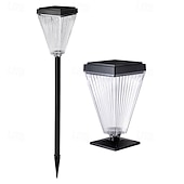 cheap Pathway Lights &amp; Lanterns-Solar Pathway Lights for Outside Super Bright Solar Driveway Lights Outdoor Waterproof Auto On/Off Solar Garden Fence Lights Solar Powered Post Landscape Decor Lighting for Path Yard Walkway