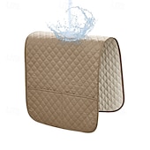 abordables Funda para sillón reclinable-Funda de reposabrazos impermeable de color burdeos para sofá, funda de respaldo para reposabrazos de sofá, protector suave para sillas, sofá, sillón, fundas para sofá reclinable