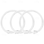 cheap Shower Curtains-Clear Premium Plastic Shower Rings Provide Effortless Gliding on Standard Shower Rods Set of 12, Easy Snap Closure, BPA-Free Plastic