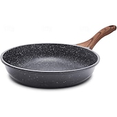 cheap Cooking Utensils-Nonstick Frying Pan Skillet, Granite Coating Omelette Pan, Healthy Stone Cookware Chef&#039;s Pan, PFOA Free