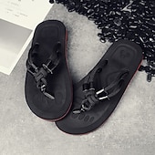 billiga Semester Sandaler-Herrbruna flip-flops i repstil med vadderad sula – bohemiskt inspirerade sommarsandaler för kustpromenader, stränder och vardagsbruk