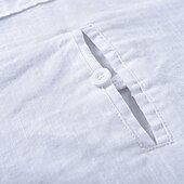 economico Camicie di lino-Per uomo Camicia Camicia di lino Camicia casual Camicia con Bottoni Camicia di cotone Semplice Vacanza Camicia hawaiana Nero Bianco Blu marino Beige Manica Lunga Nonno Primavera Autunno Abbigliamento