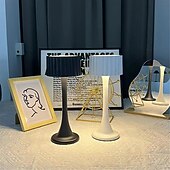 abordables 123496-Lampe de bureau LED rechargeable, petite veilleuse tactile créative, éclairage d&#039;ambiance, protection des yeux, lampe de table rétro, luminaire USB, 1 pièce