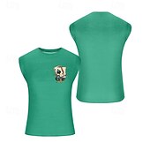 ieftine Tricouri de Sală-Bărbați Bluză Vest Top Sub Cămașă Cămașă fără mâneci Fără manșon Stil Nautic Vară Pocher Modă Designer De Bază Imprimeu Vacanță Stradă Ieșire Negru Alb Albastru piscină Top tricou pentru bărbați