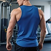 cheap Tank Tops-Men&#039;s Tank Top Vest Top Undershirt Sleeveless Shirt Sleeveless Crew Neck Summer Plain Fashion Designer Basic Classic Vacation Street Going out Black White Wine Top Tee for Men