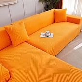 preiswerte Sofabezug-Stretch-Sofabezug, Schonbezug, Jacquard, elastisch, Sofagarnitur, Sessel, Loveseat, 4- oder 3-Sitzer, L-Form, grau, botanische Pflanzen, weich, strapazierfähig, waschbar