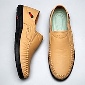 Χαμηλού Κόστους Slip-On Καθημερινά Παπούτσια-Ανδρικά πορτοκαλί μοκασίνια από τεχνητό δέρμα, άνετα, casual παπούτσια, ιδανικά για καθημερινή χρήση και χαλαρές εξόδους.
