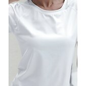 baratos Camisa Feminina-Mulheres Cor Sólida Camisa Esportiva Camisa de tênis Top de tênis Manga Curta Com Transparência Detalhes Refletores Pavio Humido Tênis Golfe Cooper Arredondar Preto Branco Verde Claro Roupas de tênis