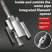 cheap Screwdrivers-Integrated Internal &amp; External Pipe Threading Tool Kit for Electric Drill Thread Cutter, 1/2 and 3/4 Compatible, Applicable to PVC/PPR/PE Pipes (3/4&quot;)