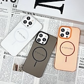 cheap iPhone Cases-Magnetic Phone Case for iPhone 16/15/14/13/12 Pro Max/Plus – Translucent PC Back Cover, MagSafe Compatible, Magnetic Adsorption, Wireless Charging Support