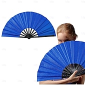 お買い得  イベントとパーティー用品-5個のブーツオングラウンドファン、大型ホログラフィック折りたたみハンドファン、ラインダンスポッピングファン、クラップファン、ラインダンス用折りたたみクラフト、レーザーカラーハンドファン