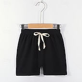 billiga Underdelar-Barn Pojkar Shorts Ensfärgat Mjukt Komfort Shorts Utomhus Grundläggande Svart Gul Vin Mid midja