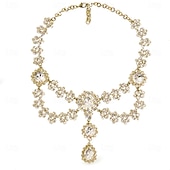 voordelige Kettingen-Choker ketting Kunstdiamanten Dames Modieus Luxe Tupsu Meerlaags Bruiloft Onregelmatig Kettingen Voor Bruiloft Feest Lahja