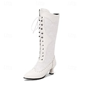 baratos Calçado-Rococó Barroco Vitoriano Sapatos Botas Longas Salto Alto Mulheres Real Dia Das Bruxas Carnaval Baile de Máscaras Espetáculo Festas &amp; Noite Carnaval de Veneza Adulto Sapatos